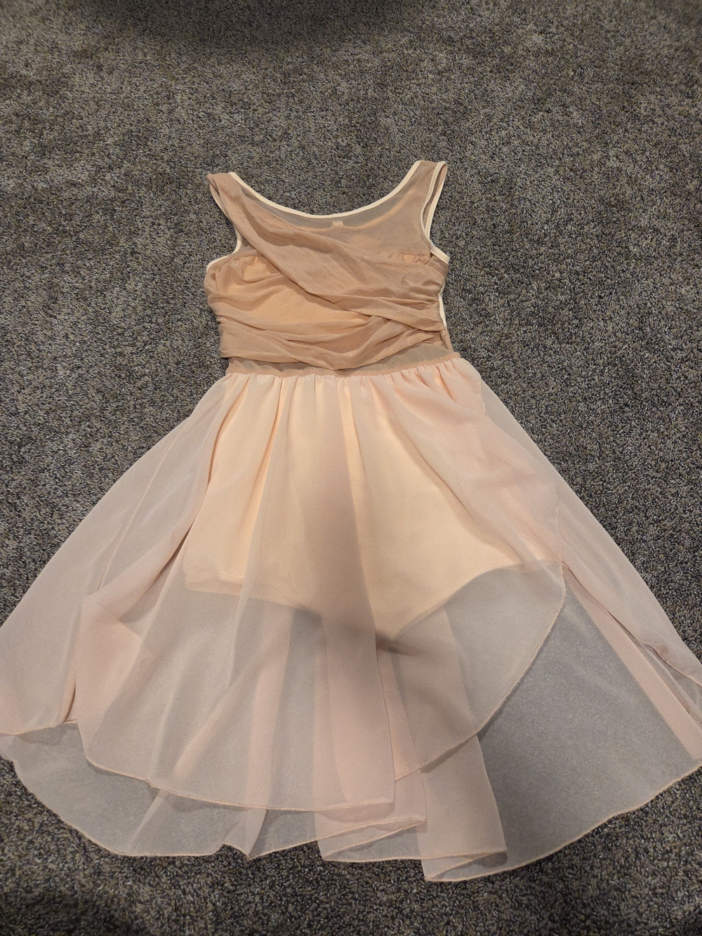 NWT Dance SMALL Ladies Pink/Peach/Nude Chiffon Leo